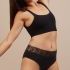 Braga Menstrual BIKINI Flujo Ligero S Negro